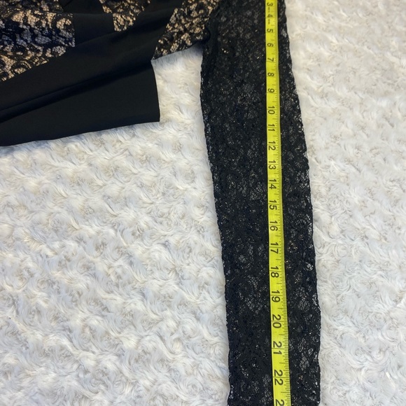 Ivanka Trump Black & Nude Cocktail Dress Size 4 Lace & Glitter Silhouette Midi - Picture 11 of 11